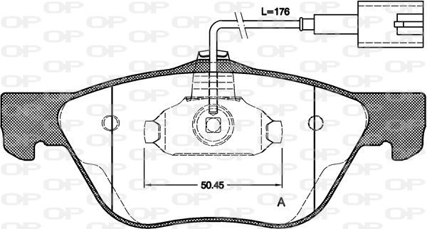 OPEN PARTS Комплект тормозных колодок, дисковый тормоз BPA0589.32